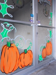 halloween paintings featuring pumpkis